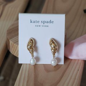 Kate Spade Under the Sea Pearl gold earrings